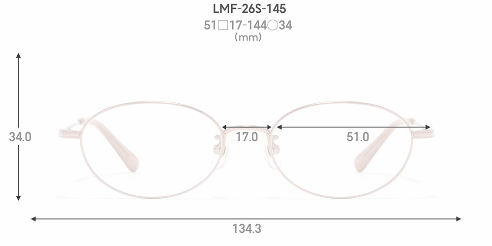 JINS STANDARD Rim Metal 145 84