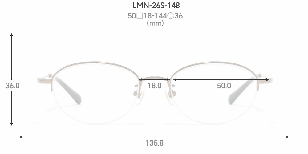 JINS STANDARD Rim Metal 148 84