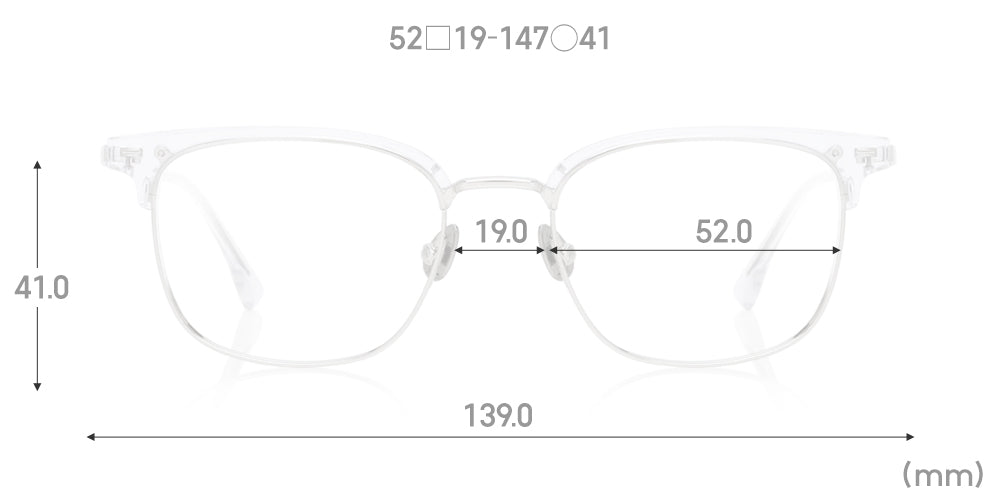 Multi Size Metal - Browline U019 Wide 00