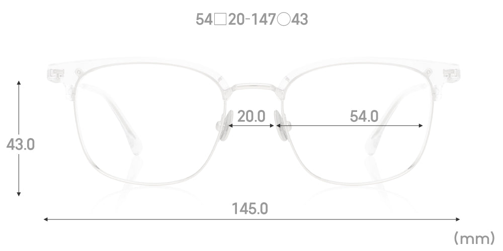 Multi Size Metal - Browline U019 Extra Wide 00