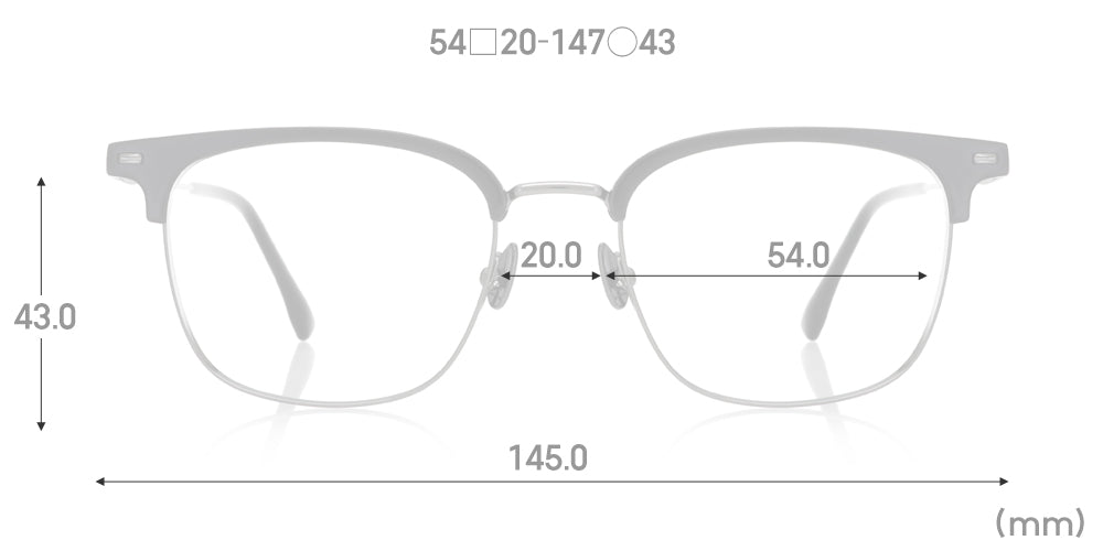 Multi Size Metal - Browline U019 Extra Wide 94