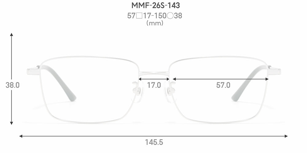 JINS STANDARD Rim Metal 143 96