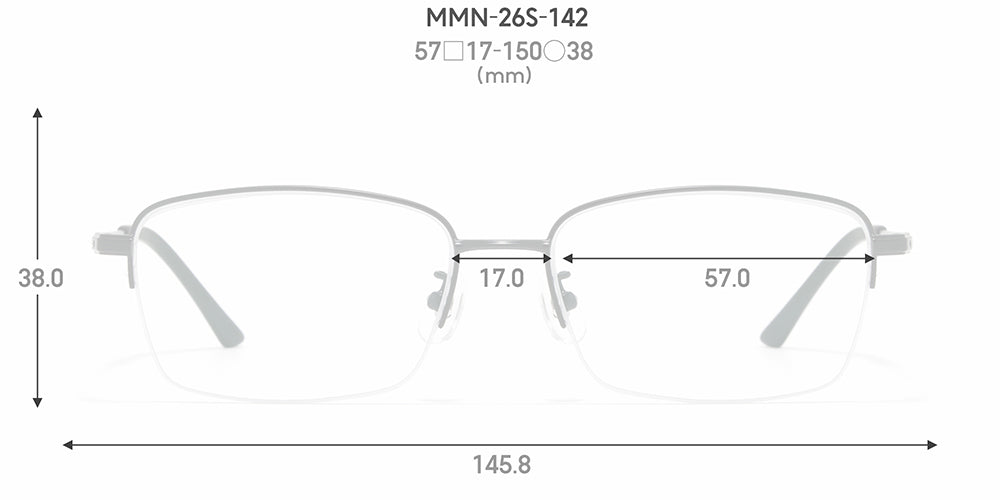 JINS STANDARD Rim Metal 142